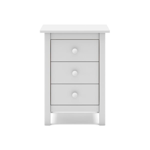 Baltas vaikiškas naktinis staliukas iš pušies medienos Max - Marckeric-image-2