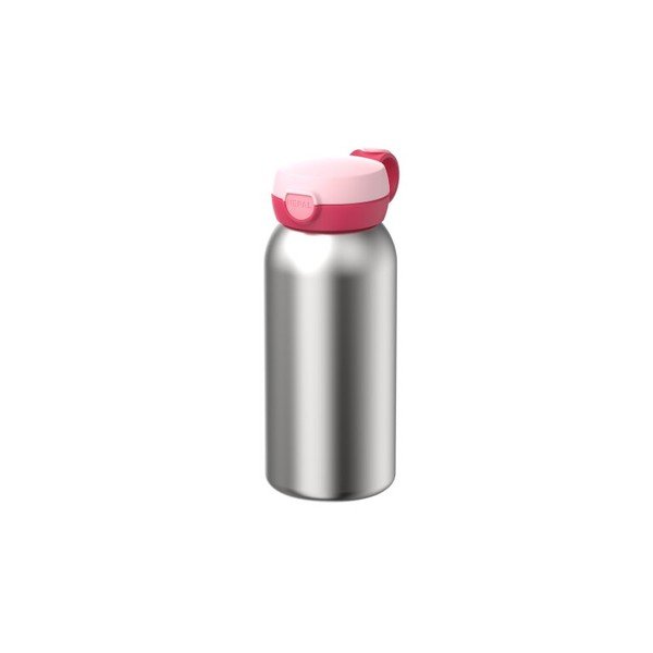 Rožinės spalvos/sidabrinės spalvos iš metalo vaikiškas termosas 500 ml Campus – Mepal