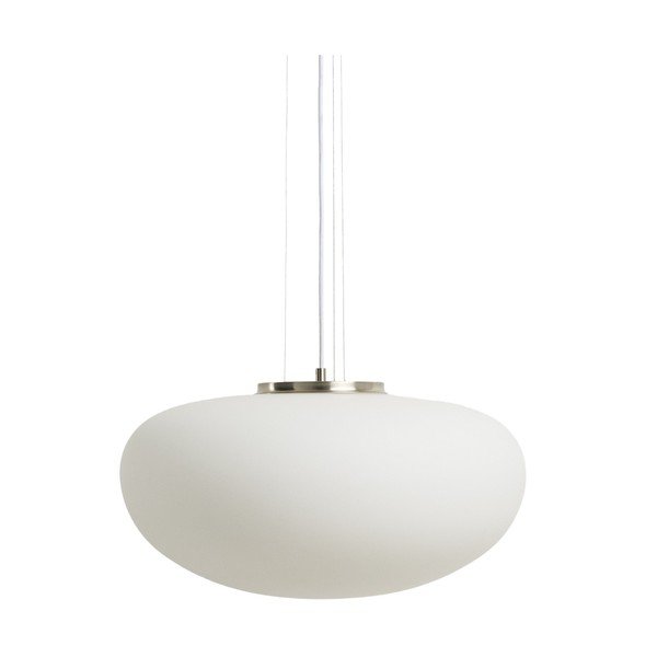 Baltos spalvos kabantis šviestuvas ø 50 cm su stiklo gaubtu Ardali – Kave Home