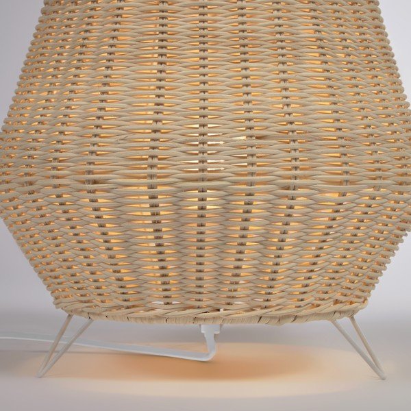 Natūralios spalvos rotango stalinė lempa su rotango atspalviu (aukštis 30 cm) Kamaria - Kave Home-image-3