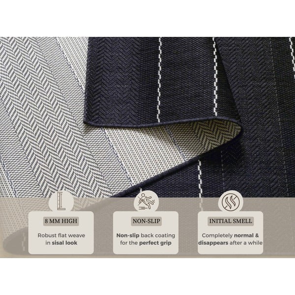 Juodos spalvos kilimas Hanse Home Sunshine, 80 x 200 cm-image-2