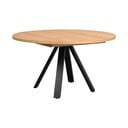 Apvalios formos prailginamas valgomojo stalas natūralios spalvos iš ąžuolo ø 135 cm Maddock – Rowico