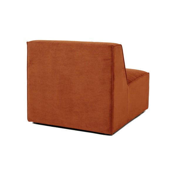 Oranžinis centrinis aksominės sofos modulis Scandic Sting-image-3