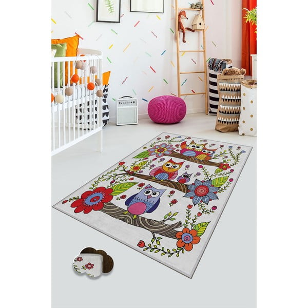 Vaikiškas neslidus kilimas Conceptum Hypnose Owls, 100 x 200 cm-image-1