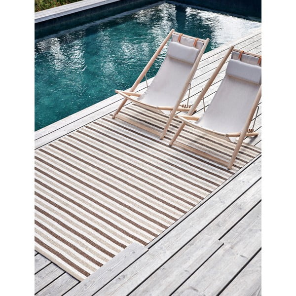 Smėlio spalvos lauko kilimas 70x240 cm Teo Brown – Pappelina-image-3