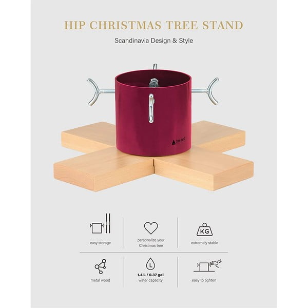 Sidabro spalvos Kalėdų eglutės stovas Tree Nest Hip-image-2