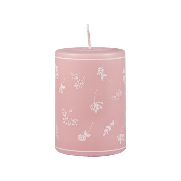 Rožinė žvakė Unipar Fleur, degimo laikas 30 val