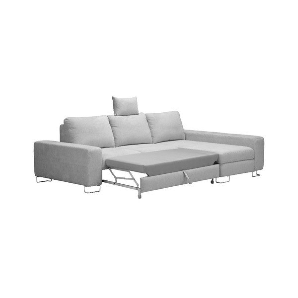 Šviesiai pilka "Windsor & Co Sofas Alpha" kampinė sofa-lova, dešinysis kampas-image-2
