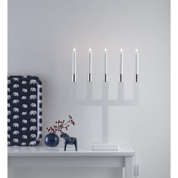 Balta žvakidė Markslöjd Sundstorp, aukštis 54 cm