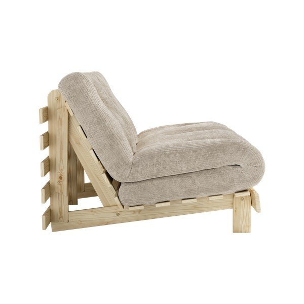 Kreminės spalvos sulankstoma sofa iš kordinio velveto 140 cm Roots – Karup-image-4