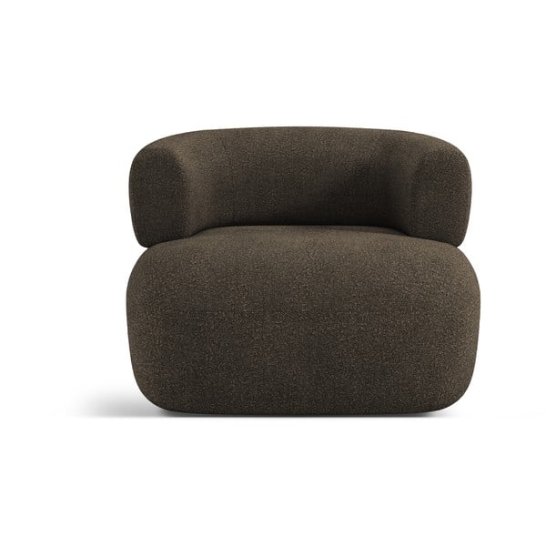 Iš boucle krėslas rudos spalvos Jenny – Micadoni Home-image-1