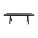 Valgomojo stalas juodos spalvos 100x220 cm Muden – Light & Living