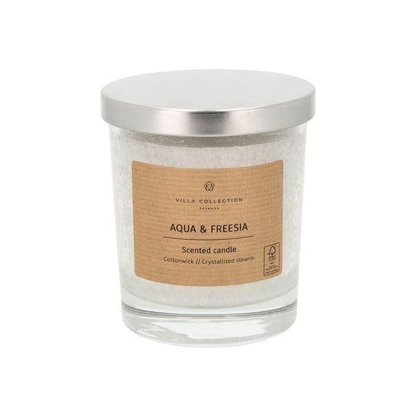 Aromatinė žvakė degimo laikas 40 h Kras: Aqua & Freesia – Villa Collection