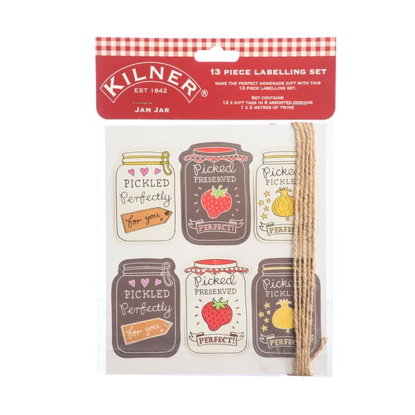 13 etikečių rinkinys su "Kilner" marmelado motyvu