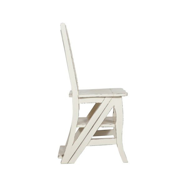 Balta raudonmedžio kėdė ir sulankstomos kopėčios vienoje "Biscottini Claudia-image-3