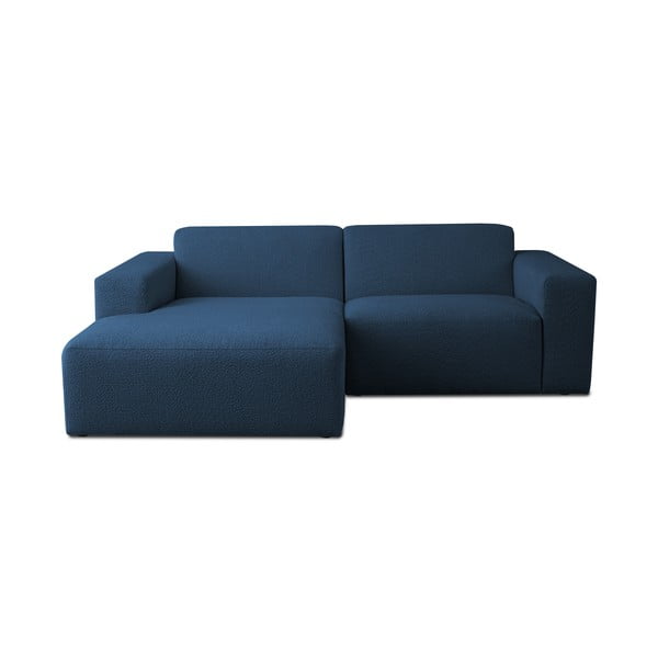 Iš boucle kampinė sofa tamsiai mėlynos spalvos (su kairiuoju kampu) Roxy – Scandic