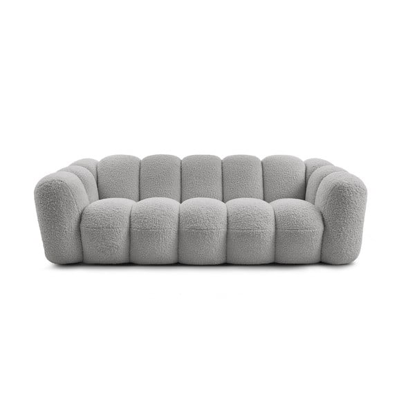 Šviesiai pilkos spalvos iš boucle sofa 232 cm Hippolyte – Bobochic Paris
