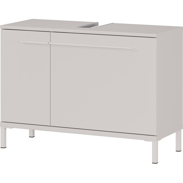 Kreminės spalvos matinis spintelė po kriaukle 80x59 cm Laurino – Germania