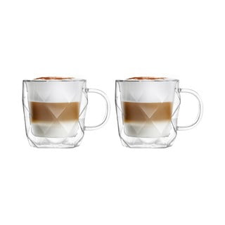 2 dvigubų sienelių puodelių rinkinys Vialli Design Geo, 330 ml
