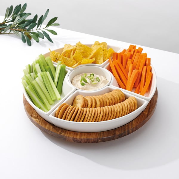 Baltos akmens masės serviravimo lėkštė 35x35 cm Essentials - Ladelle-image-1