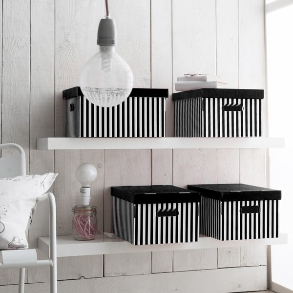 Iš kartono daiktadėžės su dangčiu 2 vnt. Stripes – Compactor-image-1