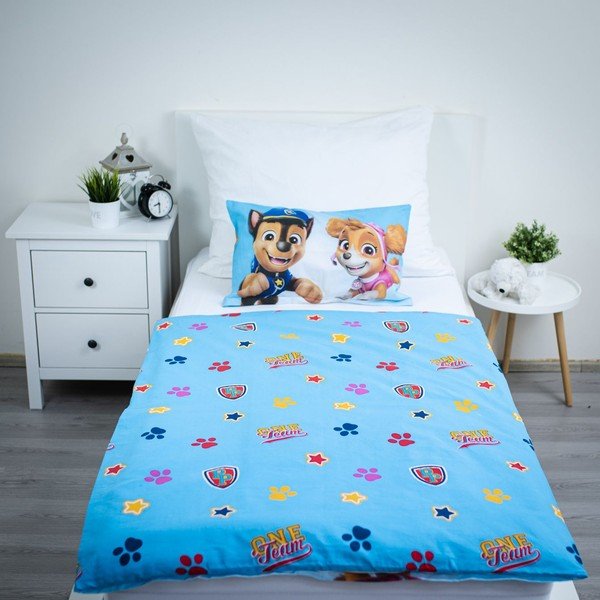 Iš medvilnės vaikiška patalynė vaikiškai lovai 100x135 cm Paw Patrol – Jerry Fabrics-image-3
