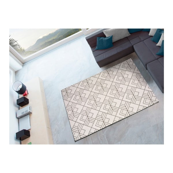 Baltos ir smėlio spalvos lauko kilimas Universal Silvana Caretto, 120 x 170 cm-image-2