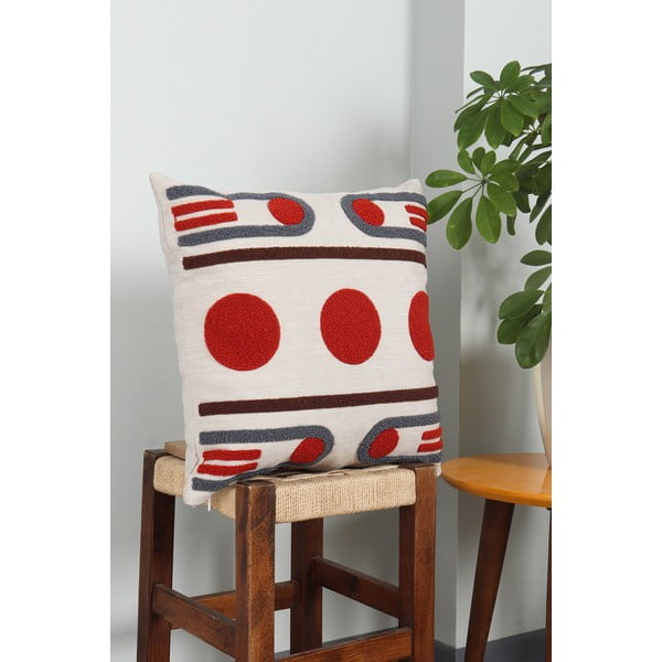 Iš lino dekoratyvinis pagalvės užvalkalas 43x43 cm Geometrik – Mioli Decor-image-2