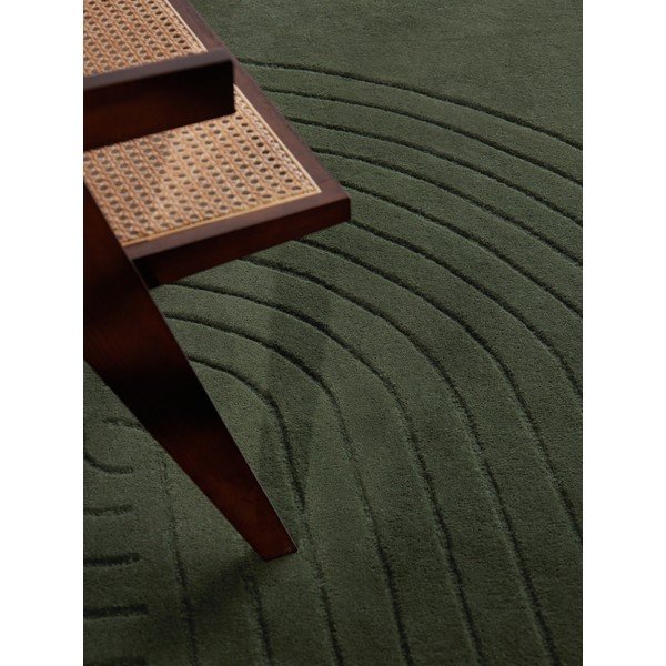 Rankų darbo tamsiai žalios spalvos iš vilnos kilimas 200x300 cm Arcura – Vikosa-image-2
