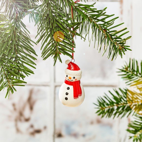 Iš akmens eglutės papuošimas Snowman – Sass & Belle-image-1