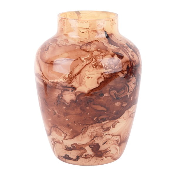 Vaza rudos spalvos iš stiklo Blended  – PT LIVING