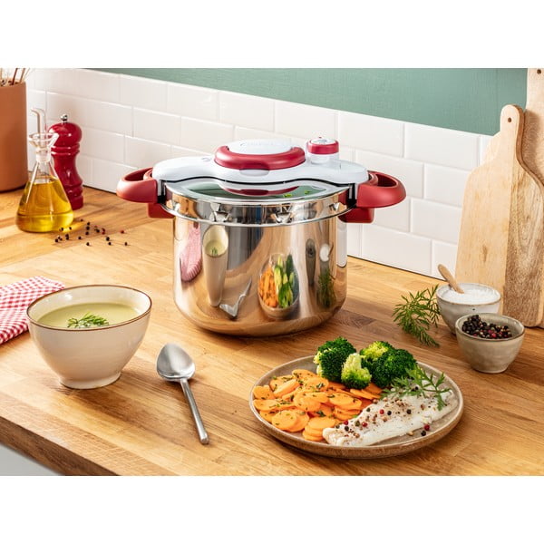 Nerūdijančio plieno slėginė viryklė 6 l Clipso Minut Perfect - Tefal-image-1