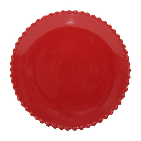 Rubino raudonumo akmens masės desertinė lėkštė Costa Nova Pearl, ⌀ 22 cm