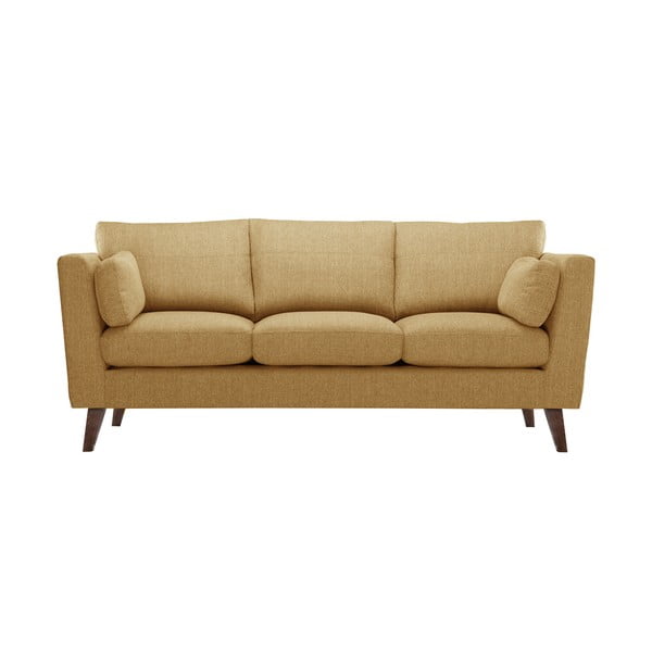 Geltonos spalvos sofa Jalouse Maison Elisa, 207 cm