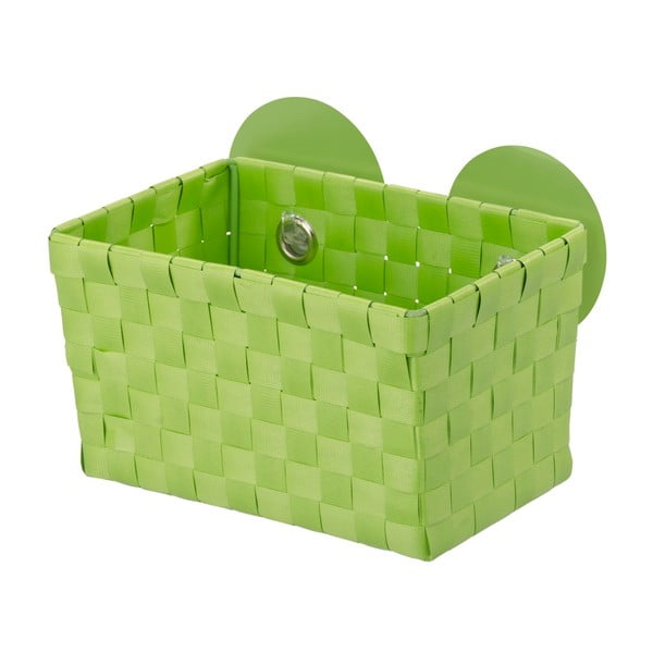Žalias krepšelis su siurbtuku "Wenko Fermo
