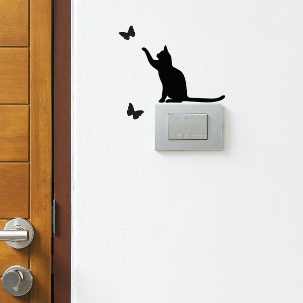 Juodas lipdukas Ambiance Cat-image-1