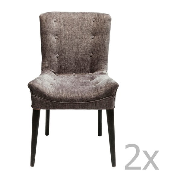 2 tamsiai pilkų valgomojo kėdžių rinkinys "Kare Design Stay