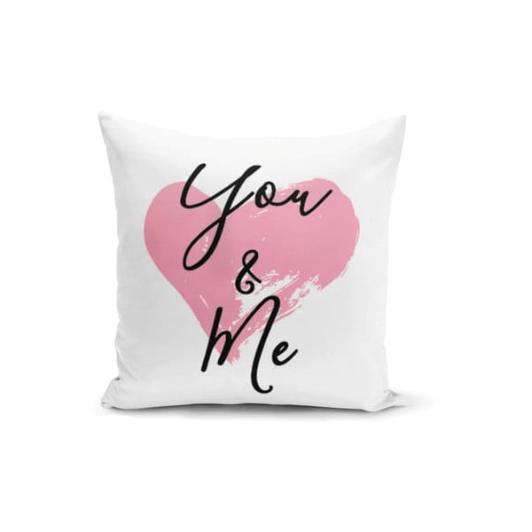 Minimalistiniai pagalvių užvalkalai You & Me Heart, 45 x 45 cm