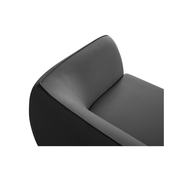 Sofa tamsiai pilkos spalvos iš velveto 190 cm Lando – Micadoni Home-image-4