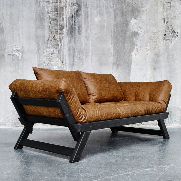Sofa "Karup Vintage Bebop Black/Cognac-image-3