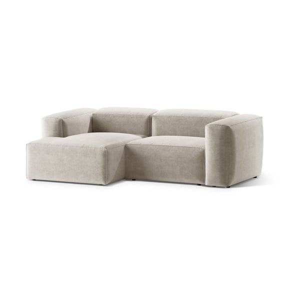 Smėlio spalvos kampinė sofa (su kairiuoju kampu/su gultu) Bergamo – Cosmopolitan Design-image-2