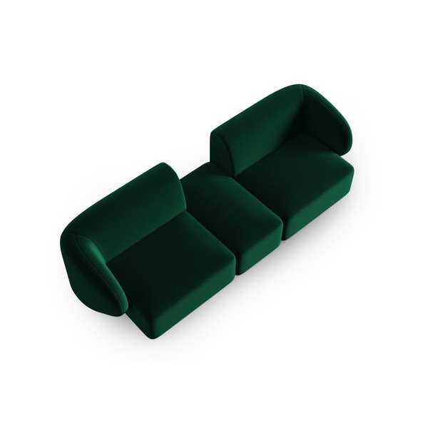 Žalios spalvos iš velveto sofa 246 cm Paolo – Milo Casa