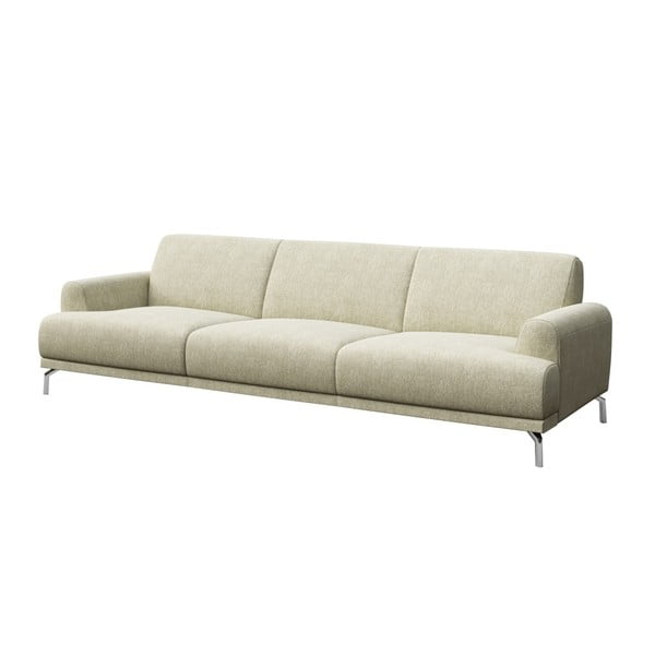 Šviesios smėlio spalvos sofa MESONICA Puzo, 240 cm-image-2