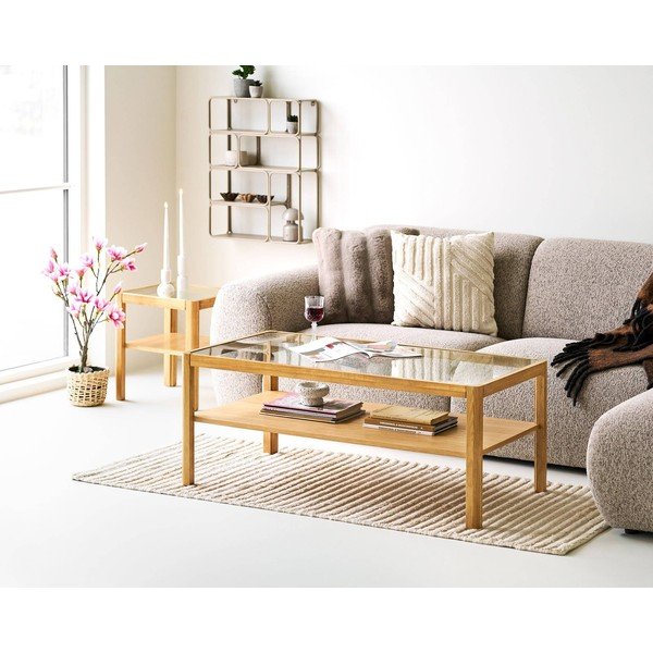 Smėlio spalvos iš metalo kelių aukštų sieninė lentyna 48 cm Lanciano – House Nordic-image-3