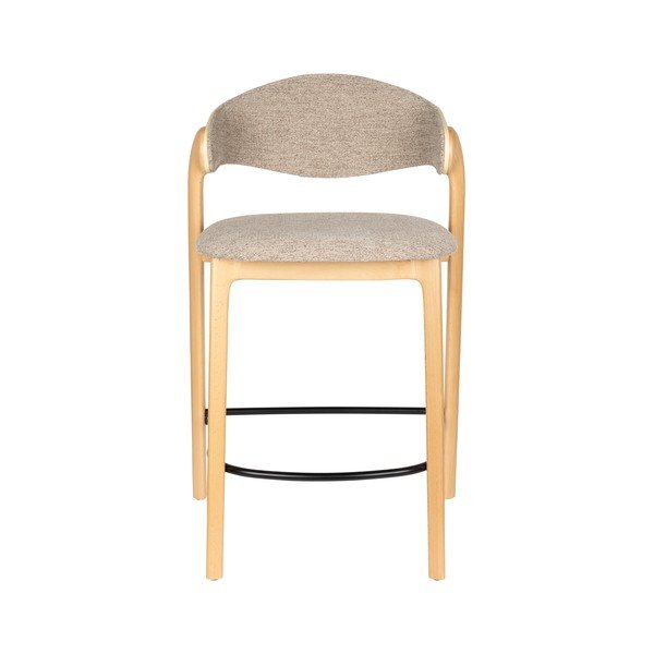 Pilkai smėlinės spalvos iš audinio baro taburetė Babington – Dutchbone-image-1