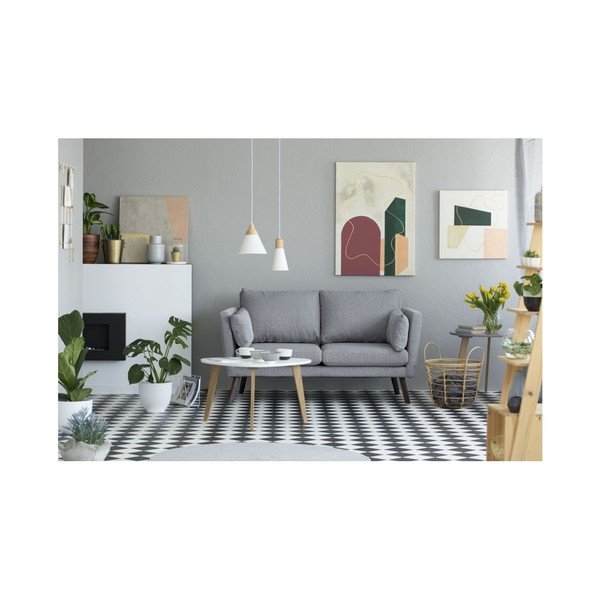 Šviesiai pilka 2 vietų sofa Mazzini Sofos Elena-image-2