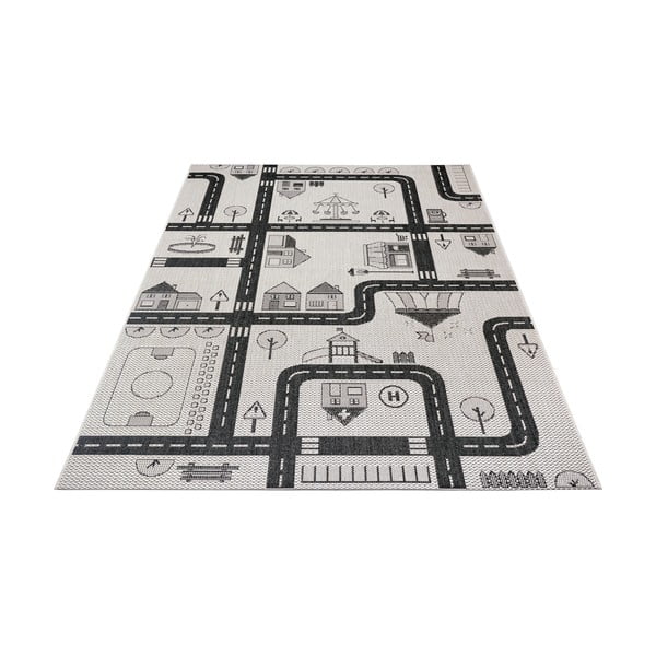 Kreminės spalvos vaikiškas kilimas Ragami City, 160 x 230 cm-image-3