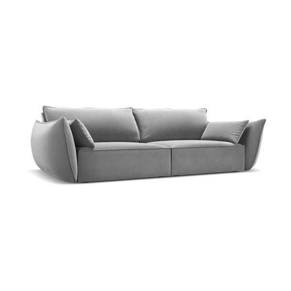 Šviesiai pilkos spalvos iš velveto sofa 208 cm Vanda – Mazzini Sofas-image-2