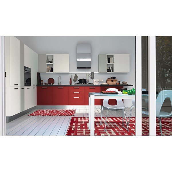Skalbiamas kilimas bordo spalvos 55x115 cm Dama Rubino – Floorita-image-1