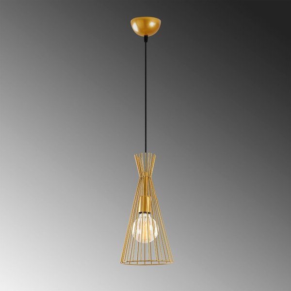 Kabantis šviestuvas auksinės spalvos ø 20 cm su metaliniu gaubtu Mezopotamya – Opviq lights-image-4